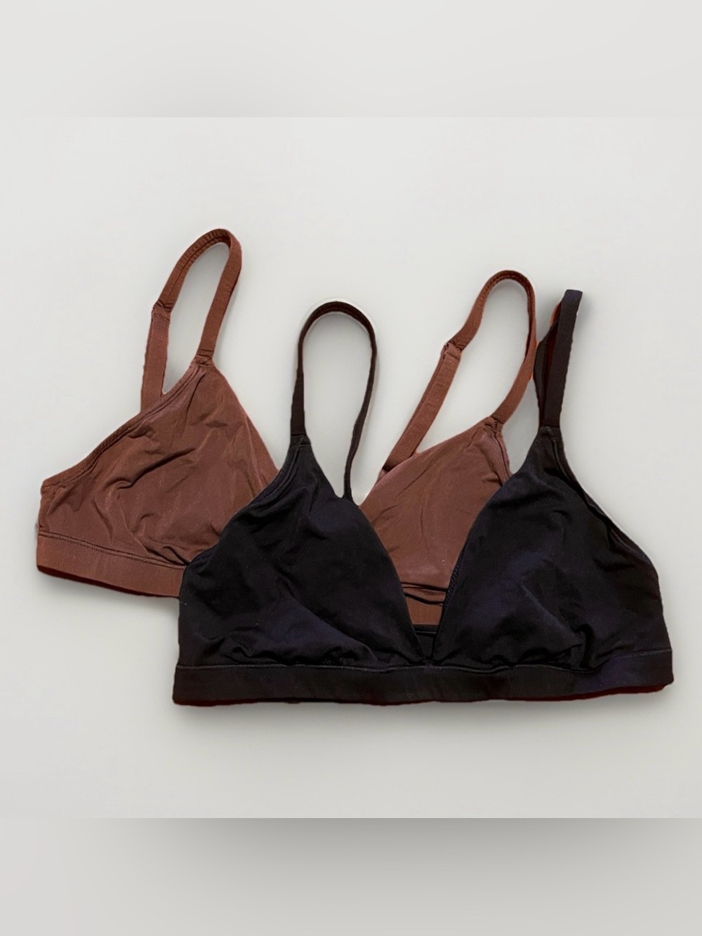 PINK Victoria's Secret Soft Wireless Bralette Set in Black and Brown